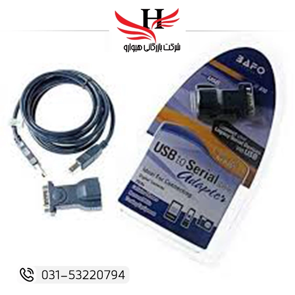 تبدیل BAFO USB TO 25PIN BBK برای اتصال دستگاه‌های دارای پورت 25 پین به کامپیوتر از طریق USB، مناسب پرینتر و تجهیزات قدیمی